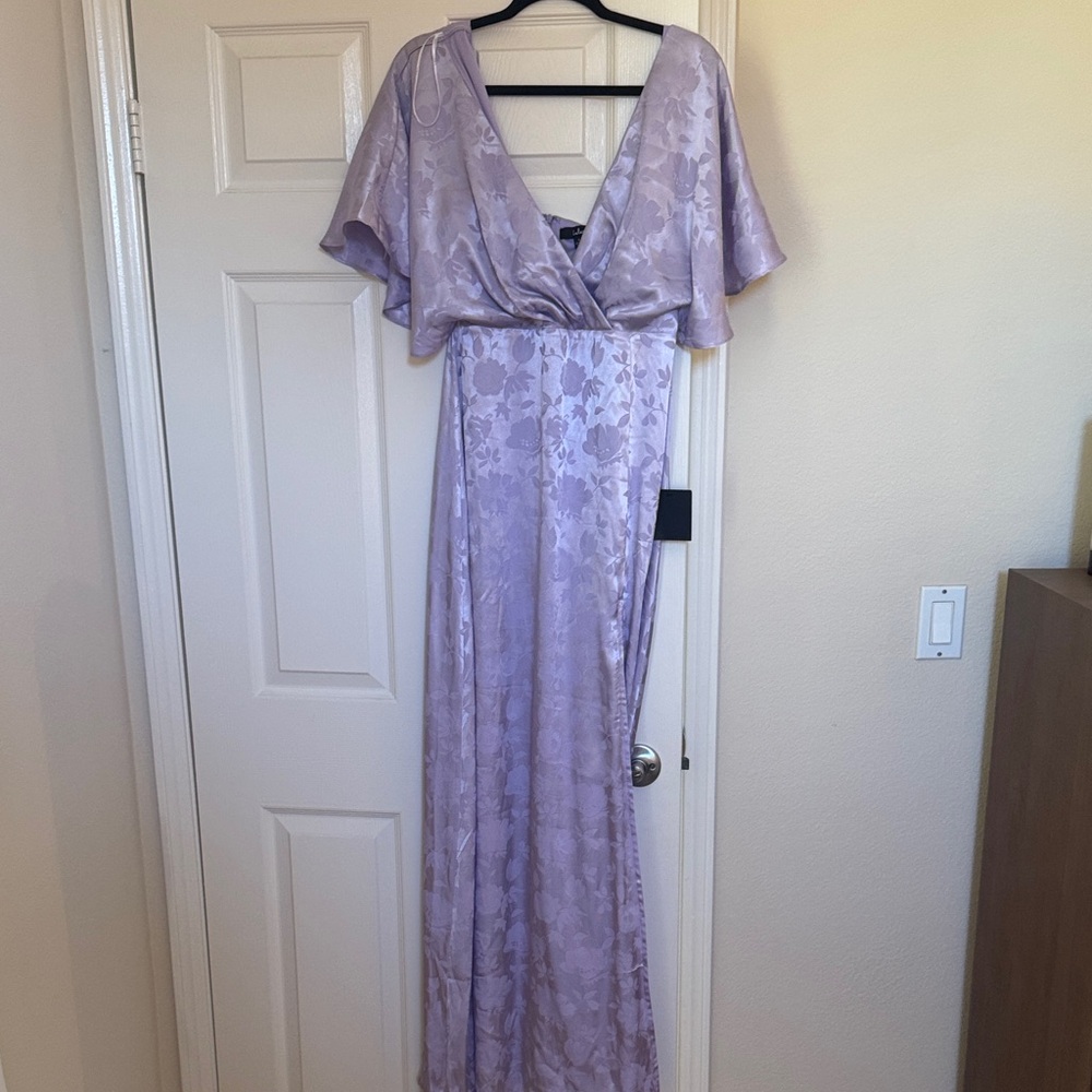 Lulu's Lavender Floral Maxi Dress